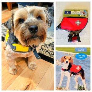 🌞Host Pick!🌞 Adjustable Neoprene Red Dog Life Jacket S